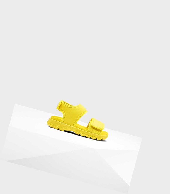 Kids' Hunter Original Big Outdoor Walking Sandals Yellow | 0456931-WZ