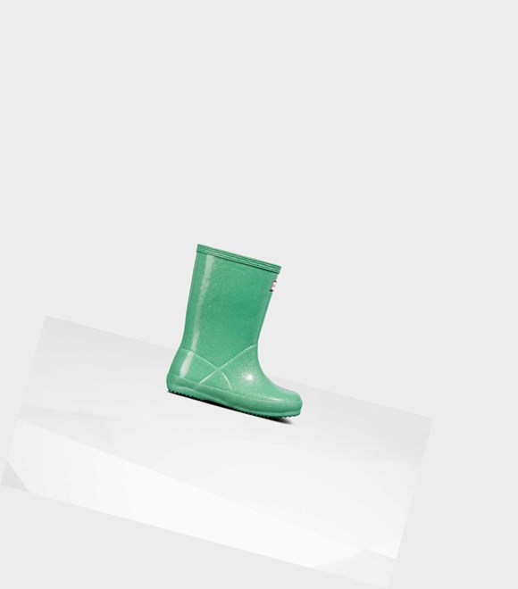 Kids' Hunter Original First Classic Starcloud Wellington Short Boots Green | 3851067-YC