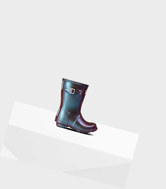 Kids' Hunter Original Little Nebula Wellington Short Boots Blue | 5249761-GW