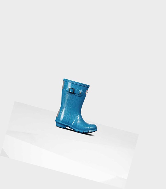 Kids' Hunter Original Little Starcloud Wellington Short Boots Blue | 7359160-UC