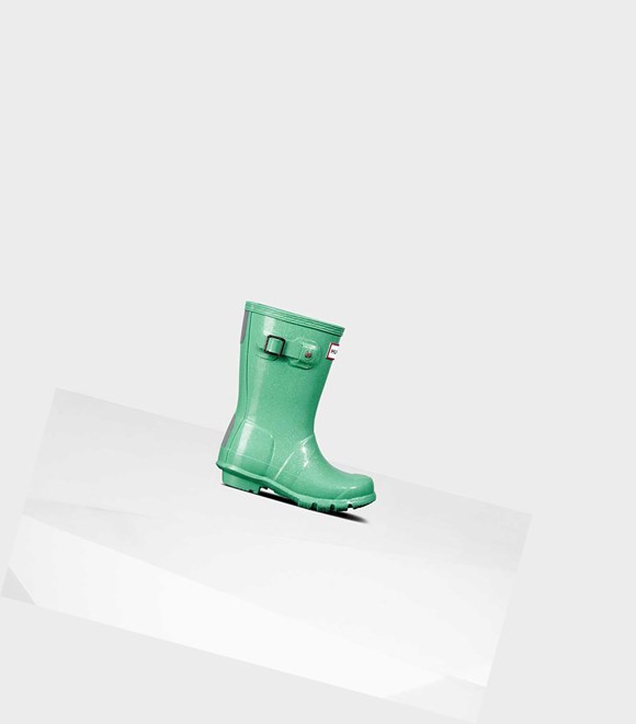 Kids' Hunter Original Little Starcloud Wellington Short Boots Green | 8295063-RZ