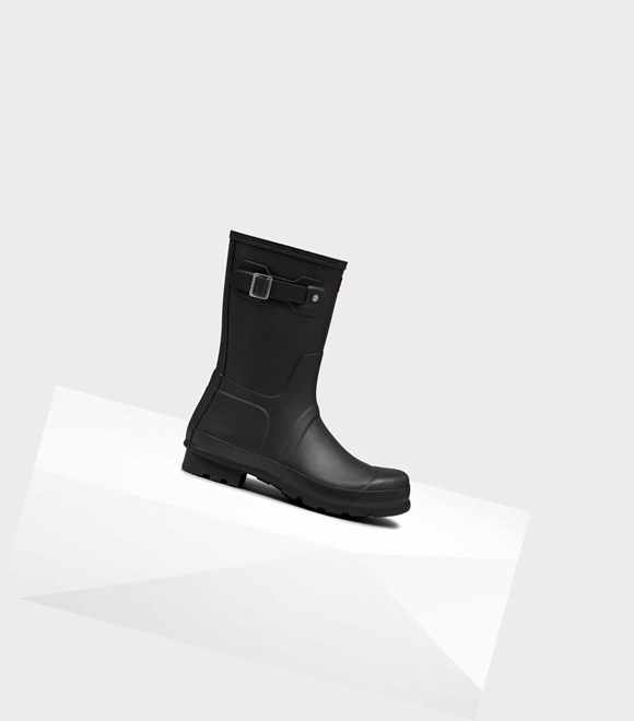 Men's Hunter Original Wellington Short Boots Black | 1843275-PI