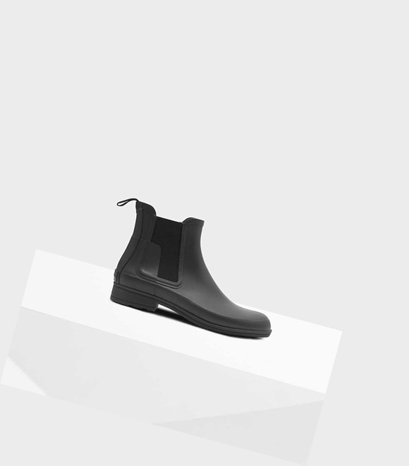 Men's Hunter Refined Slim Fit Chelsea Boots Black | 1073264-CJ