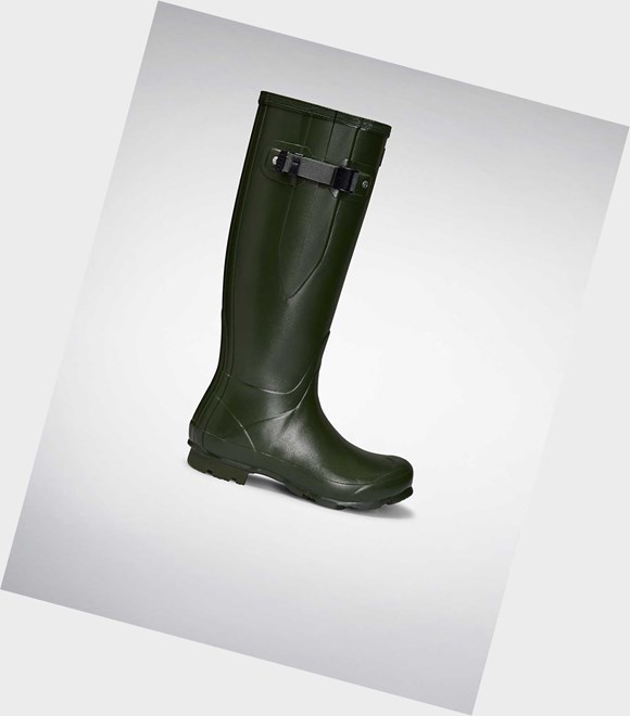 Women's Hunter Norris Field Side Short Wellington Adjustable Short Boots Green | 2035947-VM