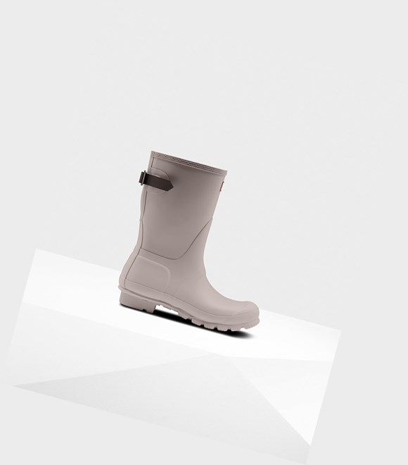 Women's Hunter Original Back Adjustable Short Boots Grey | 2309657-NW