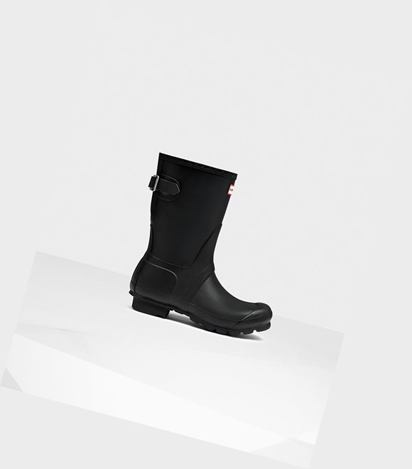 Women's Hunter Original Back Adjustable Short Boots Black | 5472809-HD