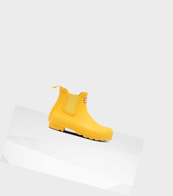 Women's Hunter Original Chelsea Boots Yellow | 5861723-XP