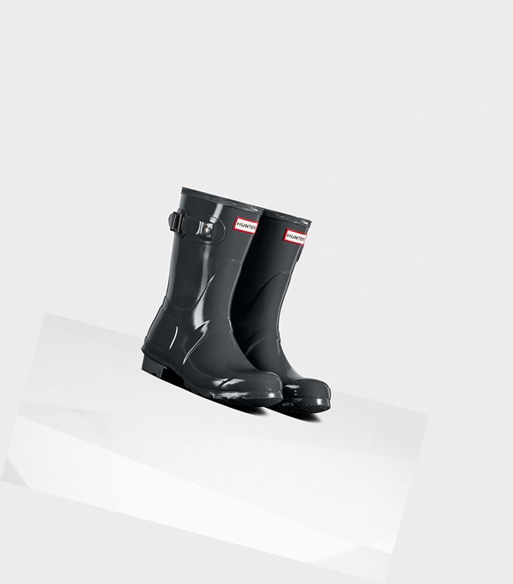 Women's Hunter Original Gloss Short Boots Grey | 1263547-US