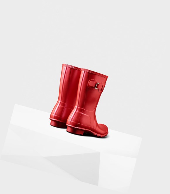 Women's Hunter Original Nebula Short Boots Red | 1920358-WN