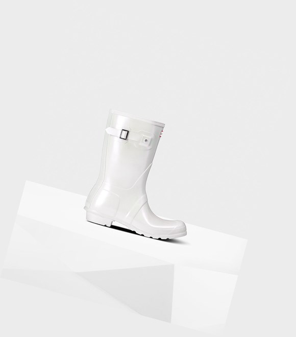 Women's Hunter Original Nebula Short Boots Silver | 3470812-FJ