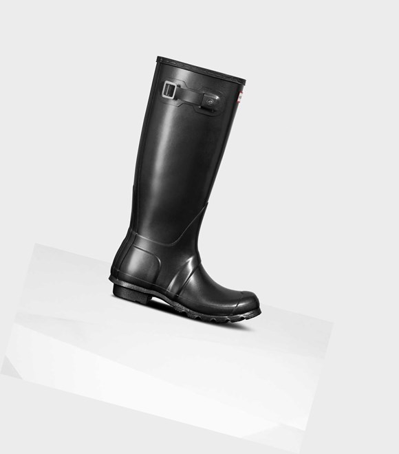 Women's Hunter Original Pearlized Wellington Tall Boots Black | 4958607-JQ