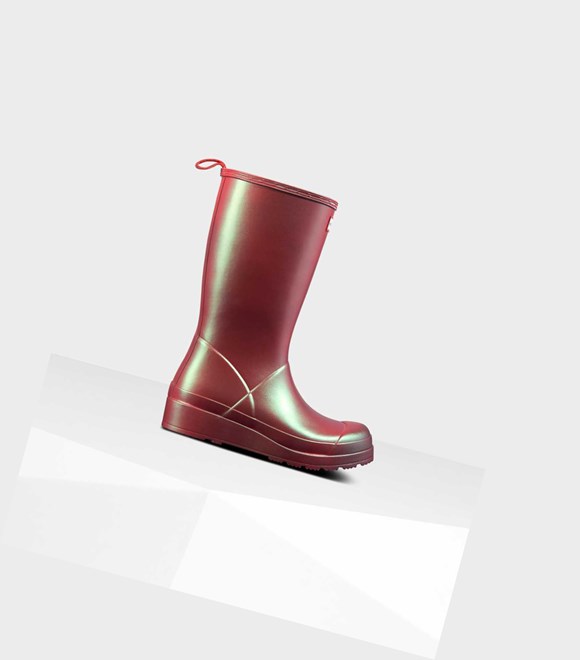 Women's Hunter Original Play Nebula Wellington Tall Boots Pink | 1437682-JA