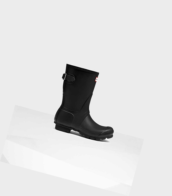 Women's Hunter Original Short Back Wellington Adjustable Short Boots Black | 1693874-GM