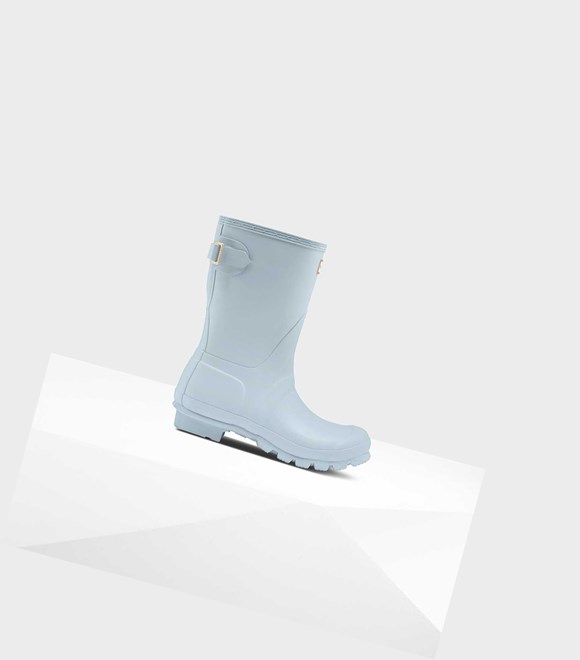 Women's Hunter Original Short Back Wellington Adjustable Short Boots Grey | 2834750-WI