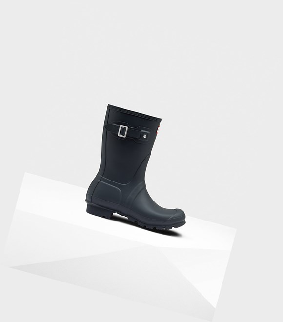Women's Hunter Original Short Boots Navy | 1483296-JE