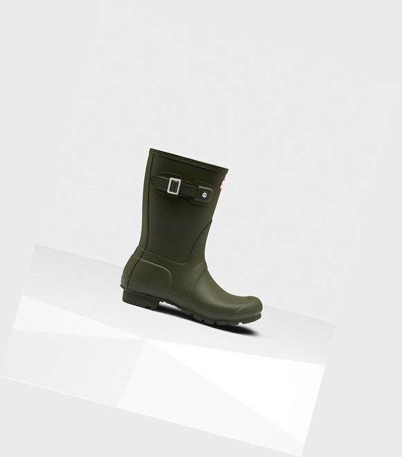 Women's Hunter Original Short Boots Olive | 6125479-OY