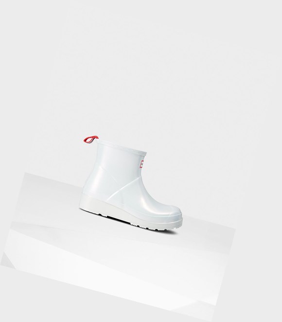 Women's Hunter Original Short Nebula Rain Play Boots Silver | 1960425-IH
