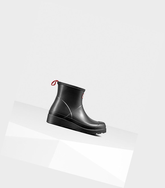 Women's Hunter Original Short Pearlized Rain Play Boots Black | 6895072-FC