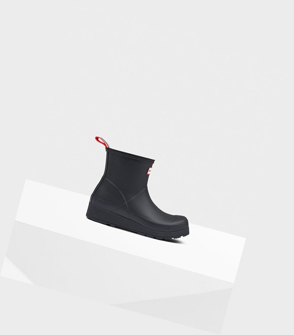 Women's Hunter Original Short Rain Play Boots Black | 4157280-EH