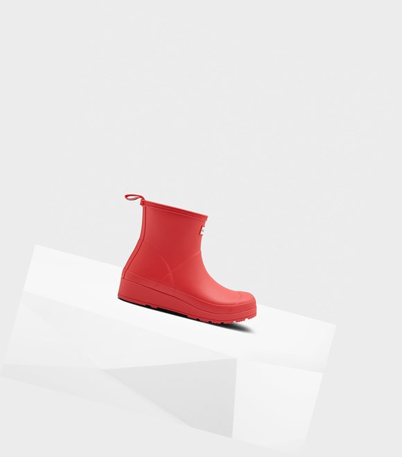 Women's Hunter Original Short Rain Play Boots Red | 6092178-RB