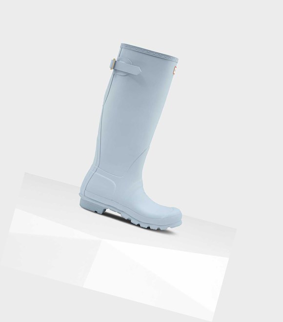 Women's Hunter Original Tall Back Wellington Adjustable Tall Boots Grey | 7293451-XZ