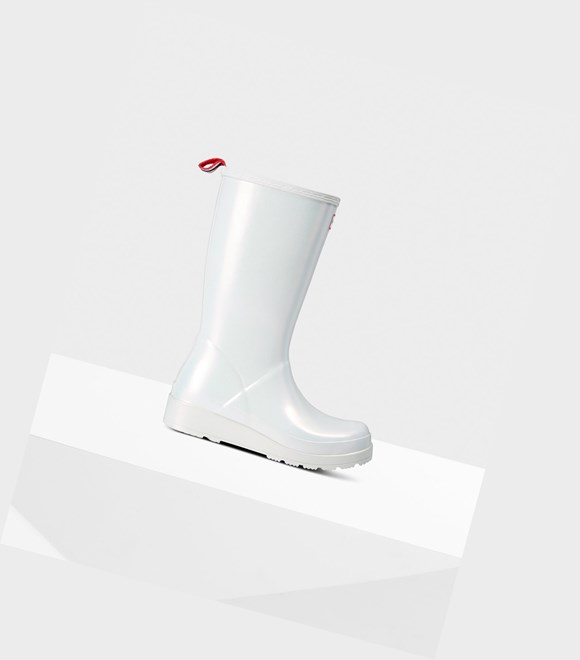 Women's Hunter Original Tall Nebula Rain Play Boots Silver | 0851634-PC