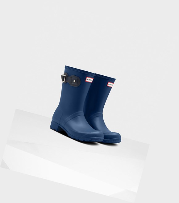 Women's Hunter Original Tour Foldable Short Boots Navy | 5962817-LS