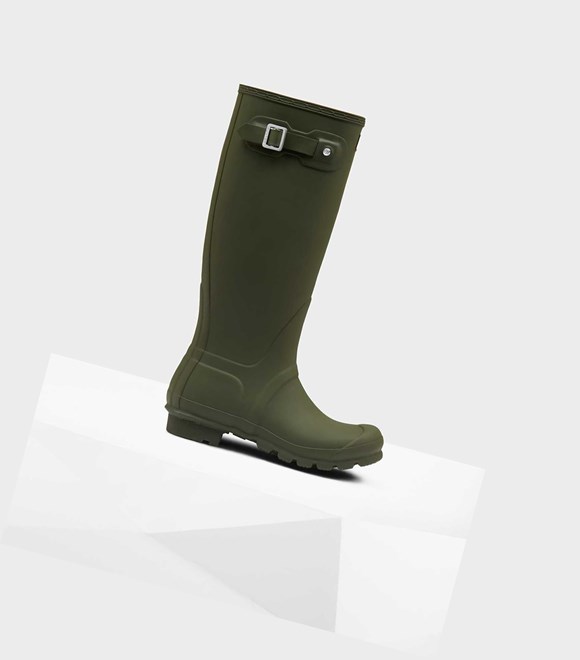 Women's Hunter Original Wellington Tall Boots Green | 3874169-WN