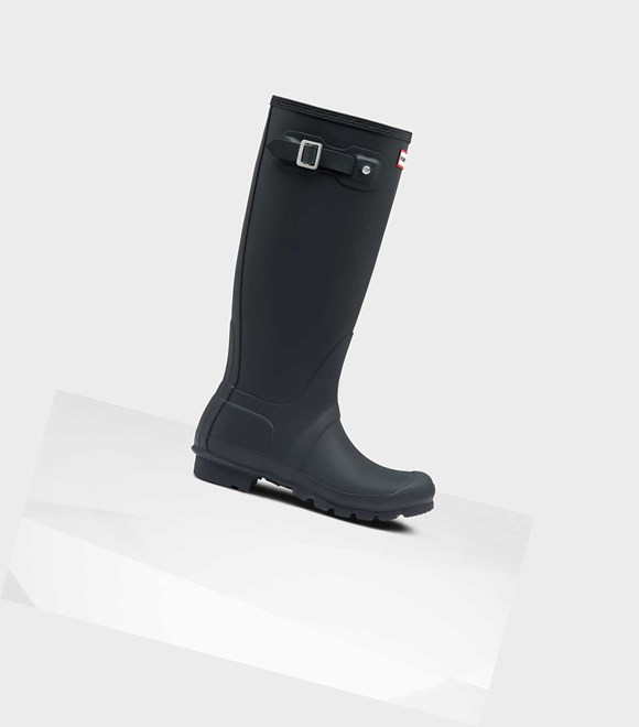Women's Hunter Original Wellington Tall Boots Navy | 7398412-LJ