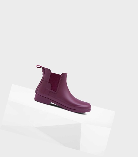 Women's Hunter Refined Slim Fit Chelsea Boots Purple | 8273496-VM