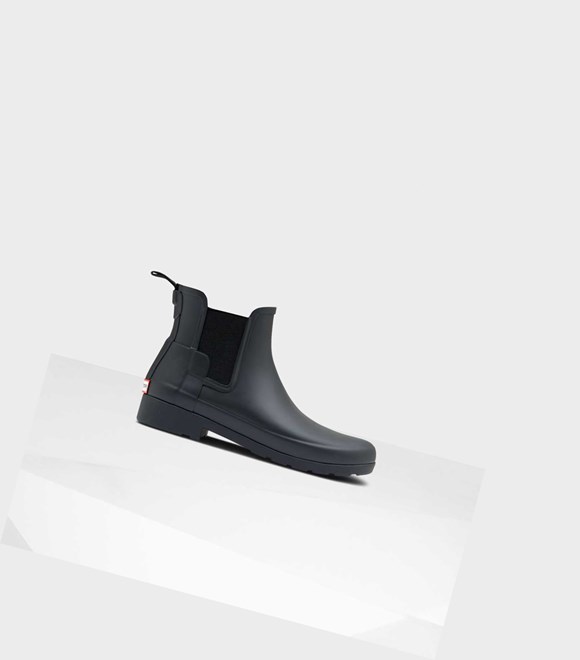 Women's Hunter Refined Slim Fit Chelsea Boots Black | 8794623-VM