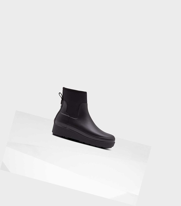 Women's Hunter Refined Slim Fit Neoprene Creeper Chelsea Boots Black | 5213946-SJ