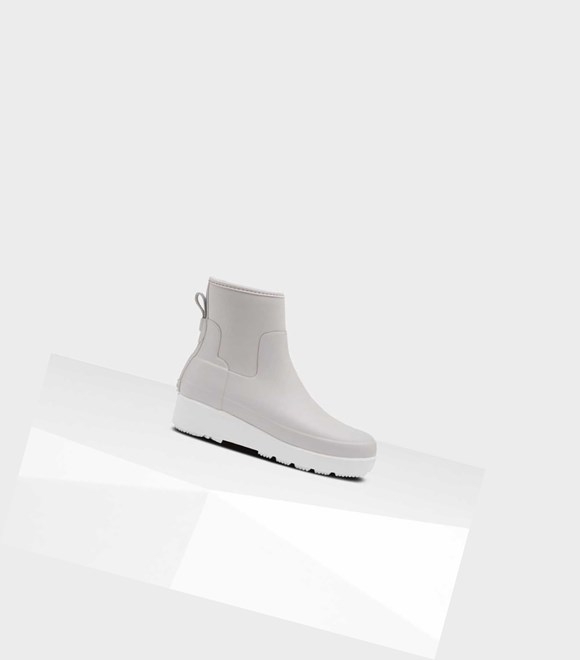 Women's Hunter Refined Slim Fit Neoprene Creeper Chelsea Boots Grey | 6514072-TL