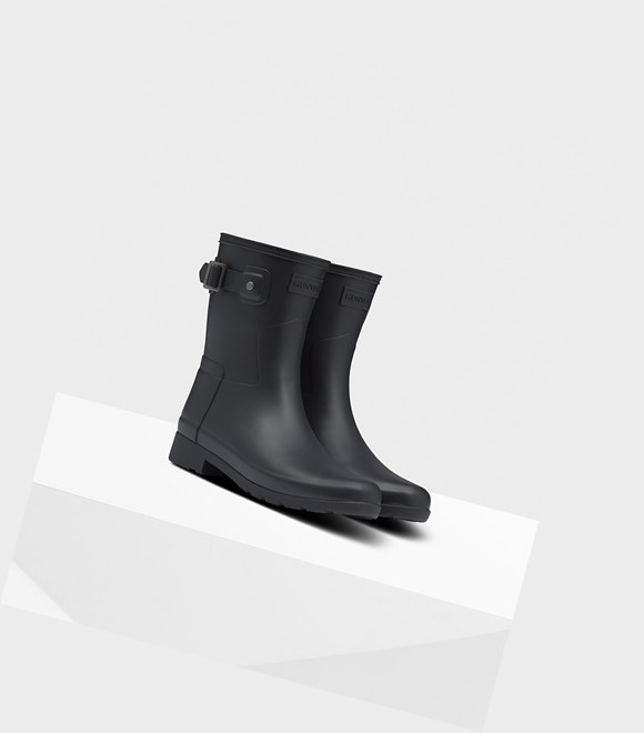Women's Hunter Refined Slim Fit Short Boots Navy | 0659243-KJ