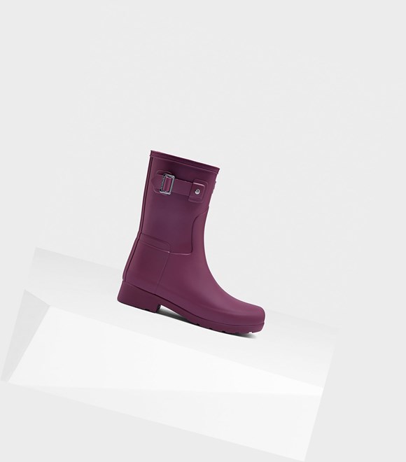 Women's Hunter Refined Slim Fit Short Boots Purple | 5362791-HU