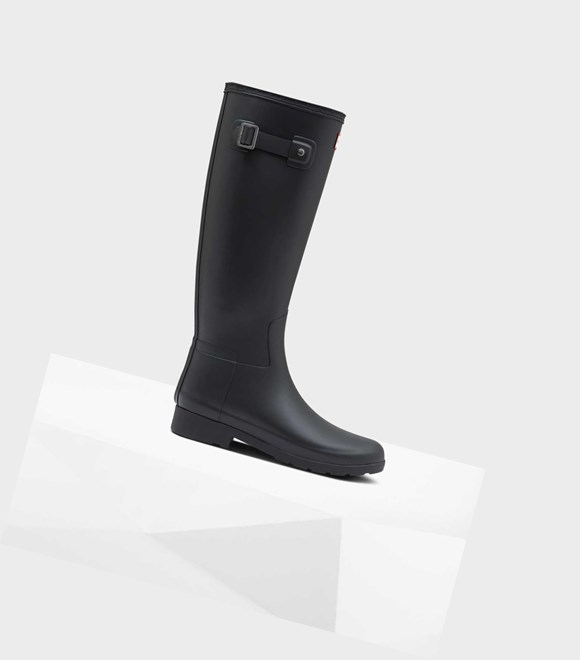 Women's Hunter Refined Slim Fit Wellington Tall Boots Black | 0739462-AE