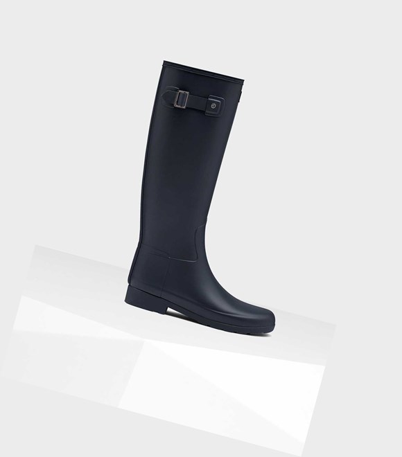 Women's Hunter Refined Slim Fit Wellington Tall Boots Navy | 5719608-DP