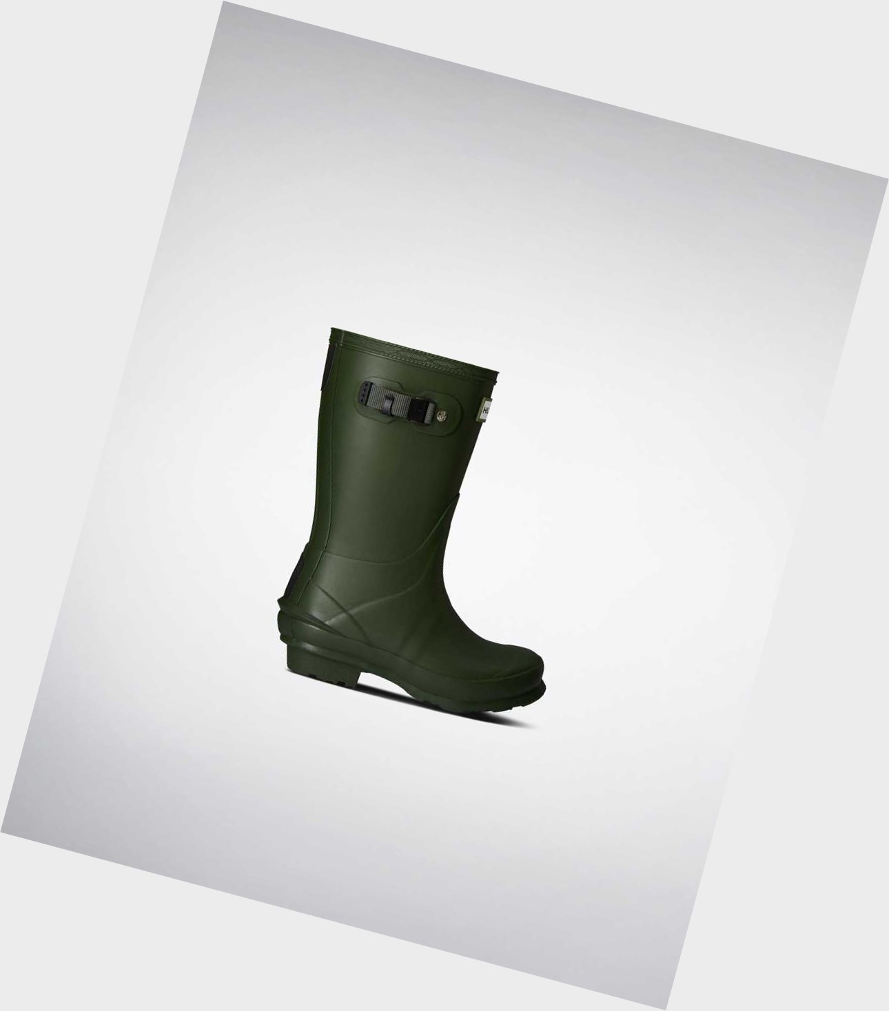 Kids\' Hunter Norris Wellington Short Boots Green | 4568129-IG