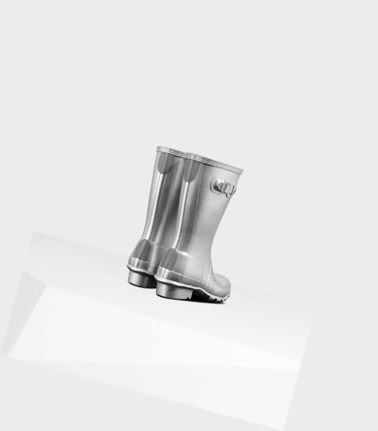 Kids' Hunter Original Big Cosmic Wellington Short Boots Silver | 1942736-TQ