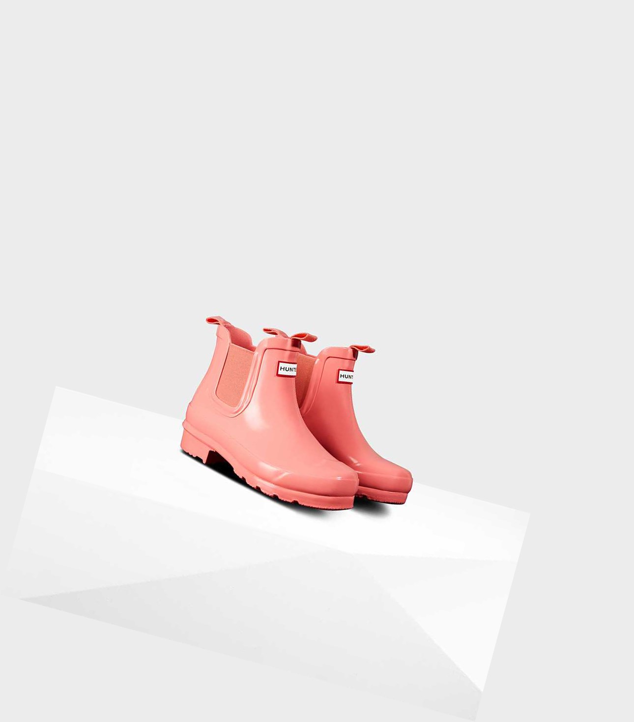 Kids' Hunter Original Big Gloss Chelsea Boots Pink | 6285409-SP