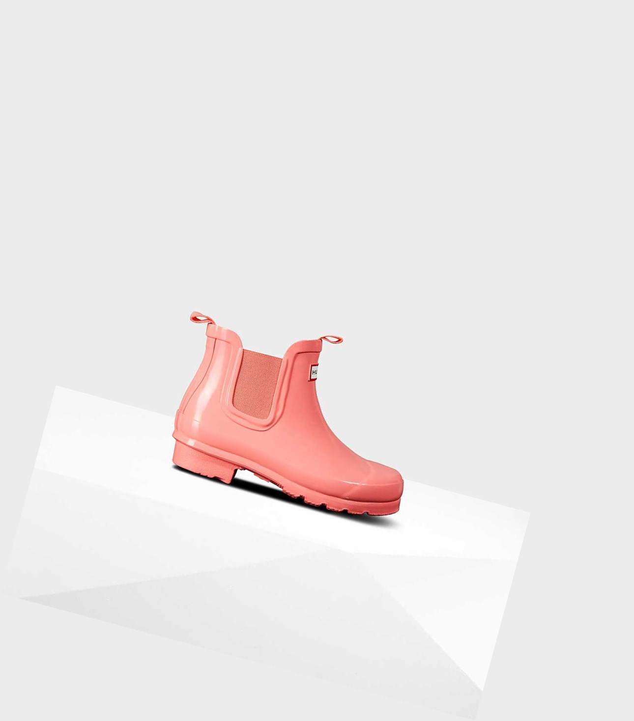 Kids\' Hunter Original Big Gloss Chelsea Boots Pink | 6285409-SP