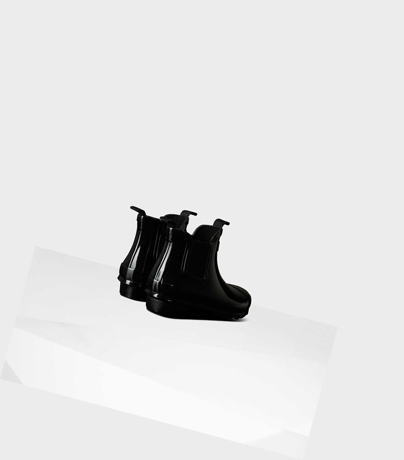 Kids' Hunter Original Big Gloss Chelsea Boots Black | 7129835-OH