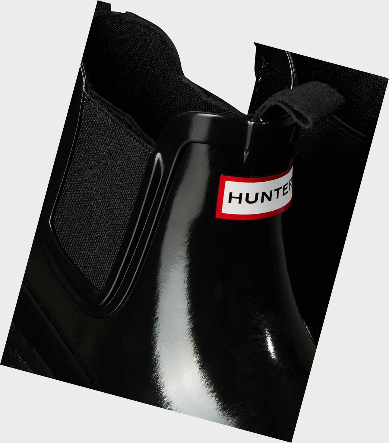 Kids' Hunter Original Big Gloss Chelsea Boots Black | 7129835-OH