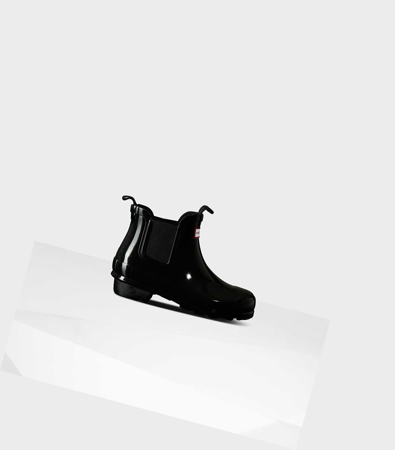 Kids\' Hunter Original Big Gloss Chelsea Boots Black | 7129835-OH