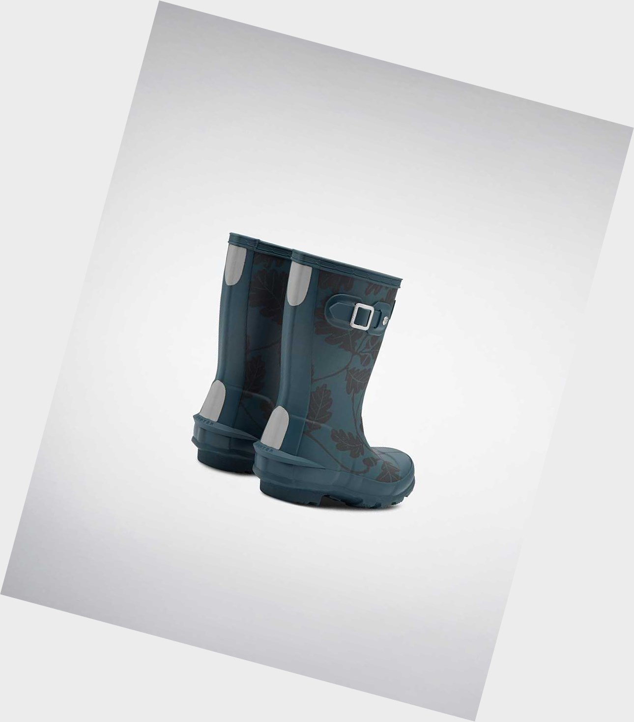 Kids' Hunter Original Big National Trust Print Wellington Short Boots Blue | 1942308-IY