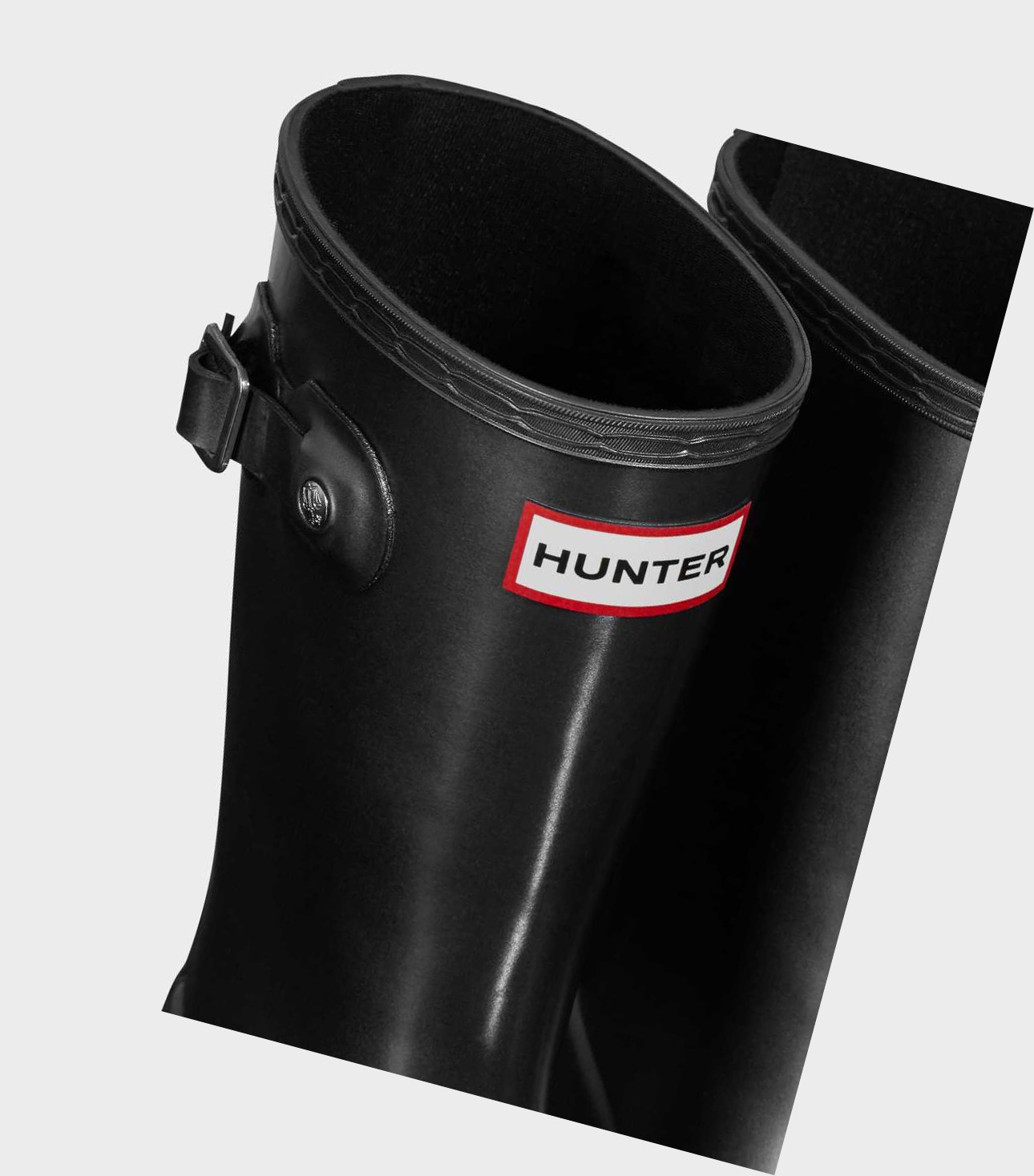 Kids' Hunter Original Big Pearlized Wellington Short Boots Black | 5318962-EY