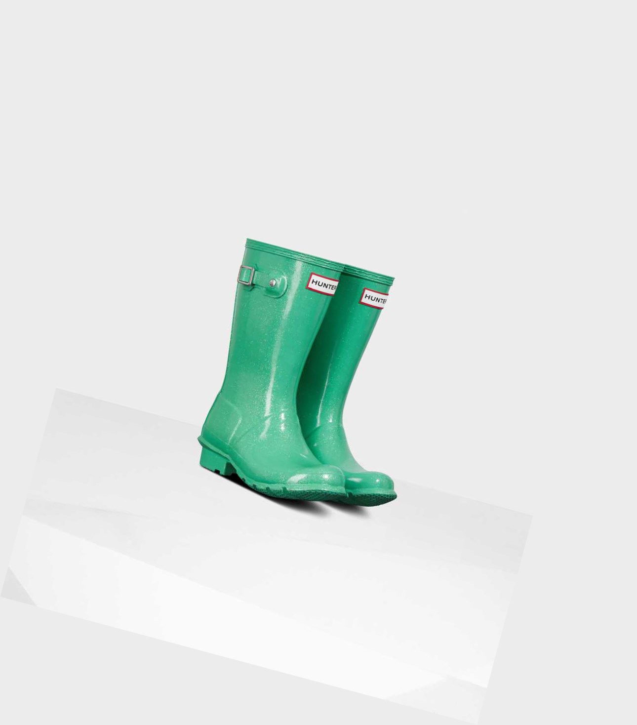 Kids' Hunter Original Big Starcloud Wellington Short Boots Green | 0369745-QF