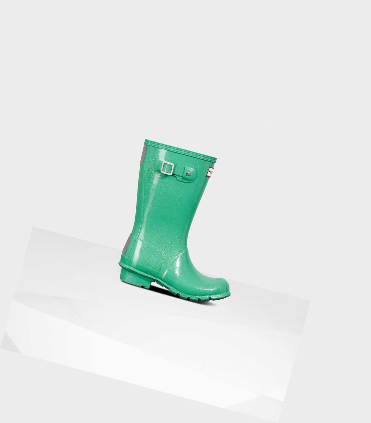 Kids\' Hunter Original Big Starcloud Wellington Short Boots Green | 0369745-QF