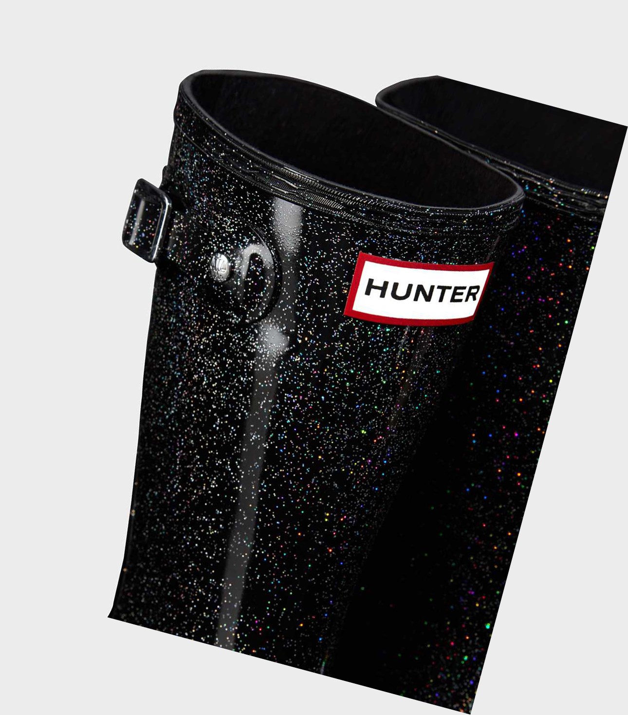 Kids' Hunter Original Big Starcloud Wellington Short Boots Black | 3072981-HB