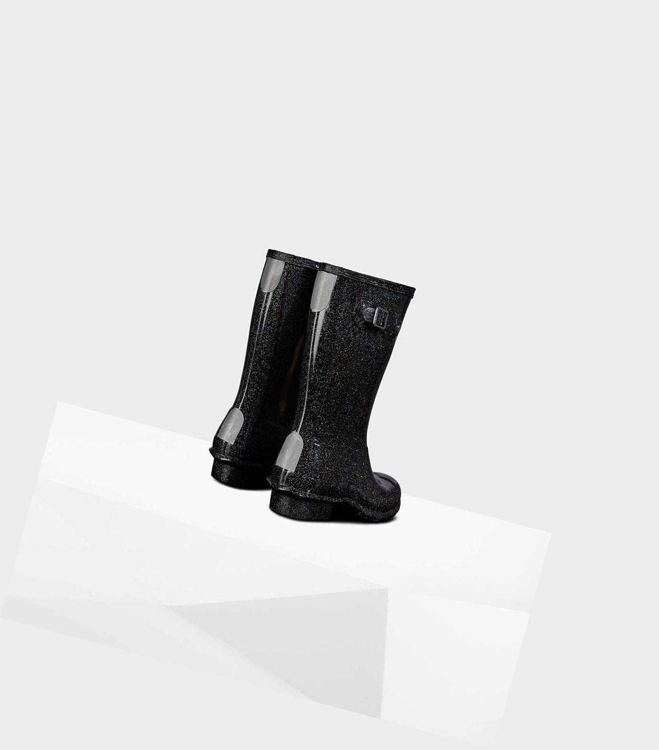 Kids' Hunter Original Big Starcloud Wellington Short Boots Black | 3072981-HB
